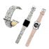 Bling flash strap grey leather glitter band for apple watch editions
