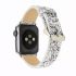 Bling flash strap grey leather glitter band for apple watch editions