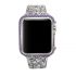 Bling flash strap grey leather glitter band for apple watch editions