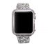 Bling flash strap grey leather glitter band for apple watch editions