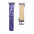 Bling flash strap purple leather glitter band for apple watch editions