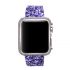 Bling flash strap purple leather glitter band for apple watch editions