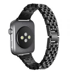 Black with shiny crystal metal wristband for apple watch series1 2 3