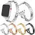 Compatible with Apple Watch strap series 5/ 4/3/2/1 38mm 40mm  42mm 44mm replacement strap stainless steel metal Iwatch strap for women