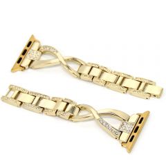 Shiny and elegance metal diamonds apple watch band