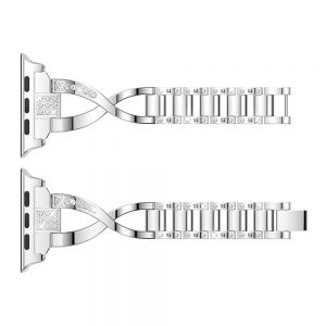 Compatible with Apple Watch strap series 5/ 4/3/2/1 38mm 40mm  42mm 44mm replacement strap stainless steel metal Iwatch strap for women