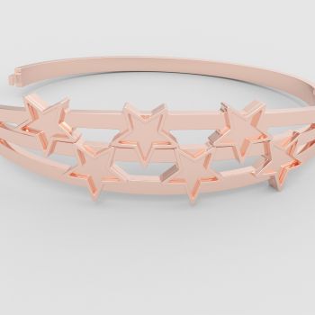 CallanCity New Design Bracelet For Women Fashionable Metal Cuff Bangle  Wristband Christmas Gift