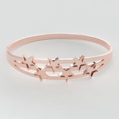 CallanCity New Design Bracelet For Women Fashionable Metal Cuff Bangle  Wristband Christmas Gift