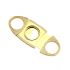 Perfect Gold Plated Cigar Guillotine Cutter with diamond