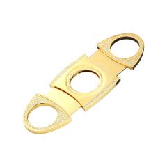 Perfect Gold Plated Cigar Guillotine Cutter with diamond