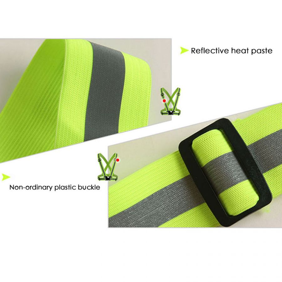 Night running cycling safety reflective light vest