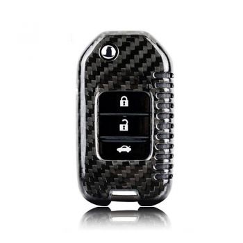 Carbon Fiber Remote Keyless Fob Cover Case Shell For Honda