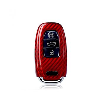 Carbon Fiber Remote Keyless Fob Cover Case Shell for Audi A5