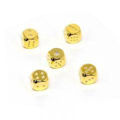 24K Gold Lucky with Diamonds encrusted Made Custom 6 sided Dice