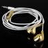 Fashion 24k gold Bling Crystal Diamond Headphones Earphone In-ear Headset for Apple iPhone Android Smartphones