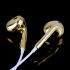 Fashion 24k gold Bling Crystal Diamond Headphones Earphone In-ear Headset for Apple iPhone Android Smartphones