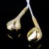 Fashion 24k gold Bling Crystal Diamond Headphones Earphone In-ear Headset for Apple iPhone Android Smartphones