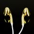 Fashion 24k gold Bling Crystal Diamond Headphones Earphone In-ear Headset for Apple iPhone Android Smartphones