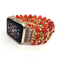 Fashion Jewelry Beaded Bracelet Strap Link Band for Apple Watch iwatch