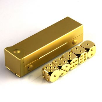 Lucky 24K Gold Made Custom 6 sided Dice