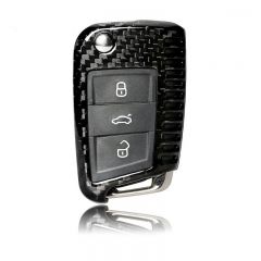 Real Carbon Fiber Remote Key Cover Case for Volkswagen VW Golf 7 Buttons