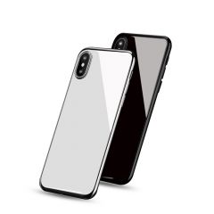 Apple iPhone X Mirror Effect Ceramic Glass Back Battery Cover Housing Replacement Part White Black