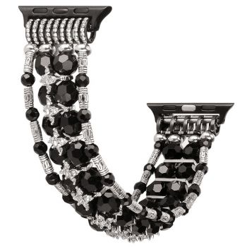 Handmade Luxury Crystal Bead Bracelet for Apple watch black