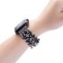 Crystal bezel handcraft encrusted watch strap for Apple watch black