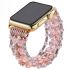 Crystal bezel handcraft encrusted watch strap for Apple watch pink