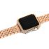 Stainless Steel Metal diamond Wristband For Apple watch rose
