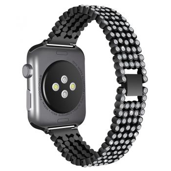 Replace Metal Diamond Strap Wristband For Apple watch black