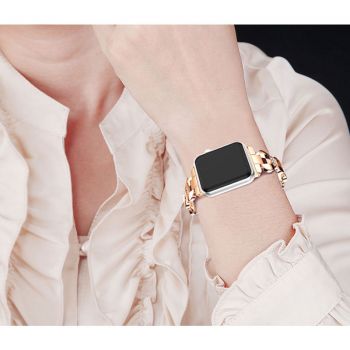 Stainless Steel Bling Diamond Strap for Apple watch rose