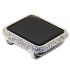 Crystal bezel handcraft encrusted cover case for Apple watch platinum