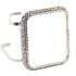 Crystal bezel handcraft encrusted cover case for Apple watch platinum