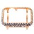 Crystal bezel handcraft encrusted cover case for Apple watch rose