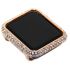 Crystal bezel handcraft encrusted cover case for Apple watch rose