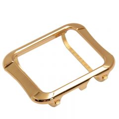 Plain metal screen protect case for Apple watch series 1 2 3 gold