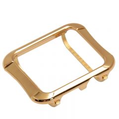 Plain metal screen protect case for Apple watch series 1 2 3 gold