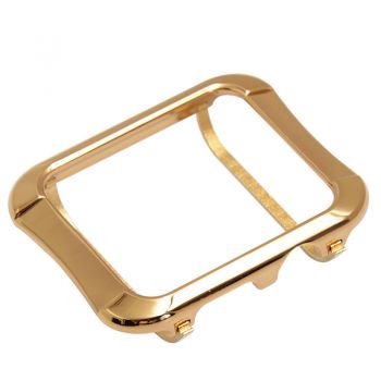 Square metal screen protect case for Apple watch gold