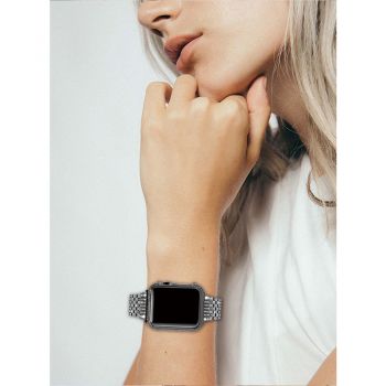 Black Crystal bezel black metal Case Cover For Apple Watch