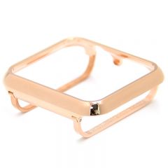 Metal bumper cover case for Apple watch rose