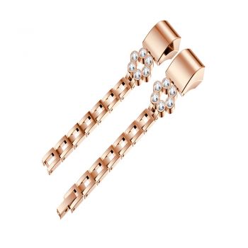Shiny Thin diamond flower band for Fitbit alta rose gold