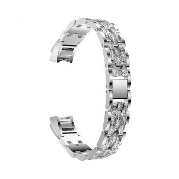 White diamond Strap Bracelet for Fitbit Alta platinum
