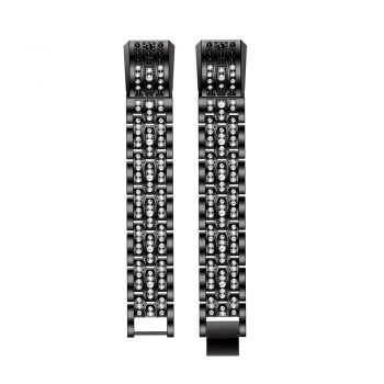White diamond Strap Bracelet for Fitbit Alta black