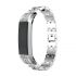 Metal Adjustable diamond Strap Bracelet for Fitbit Alta platinum