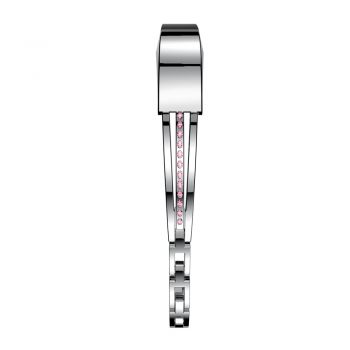 Metal Watch Pink crystal Bracelet for Fitbit alta platinum