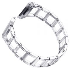 Hollow Stainless Steel bezel Band for Fitbit ionic platinum