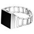 Hollow Stainless Steel bezel Band for Fitbit ionic platinum