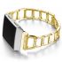 Hollow Stainless Steel bezel Band for Fitbit ionic gold