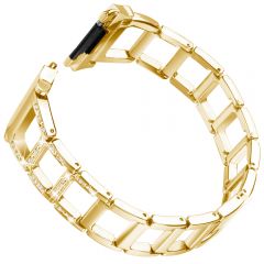 Hollow Stainless Steel bezel Band for Fitbit ionic gold